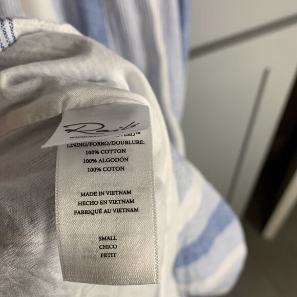 Rails Ashlyn Midi Dress Sz S Blue White Stripe Flowy Feminine Ethereal Cottage‎ - Picture 7 of 10